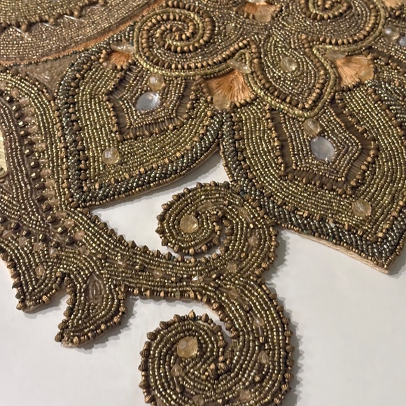 Kim Seybert NYC Gold & Crystal Beaded Table Runner 47”x20” Retail $815.00 - Picture 12 of 12